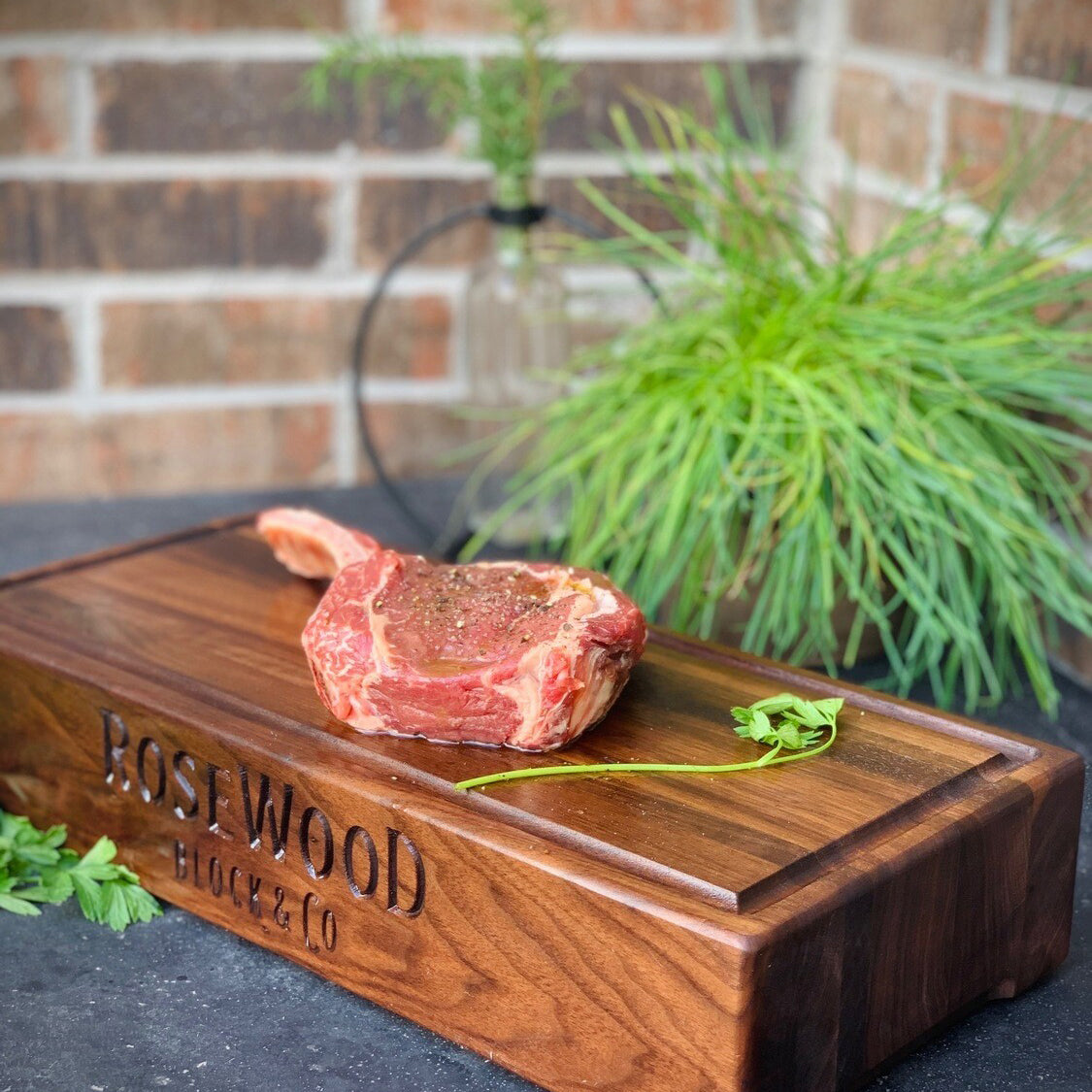tomahawk block- cutting block Custom engraved cutting board