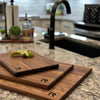 RoseWood & Co Cutting board set- Utility set is heavy duty for BBQ, brisket, grilling and will last a lifetime. Our cutting blocks are handmade in the US. Walnut wood cutting block set