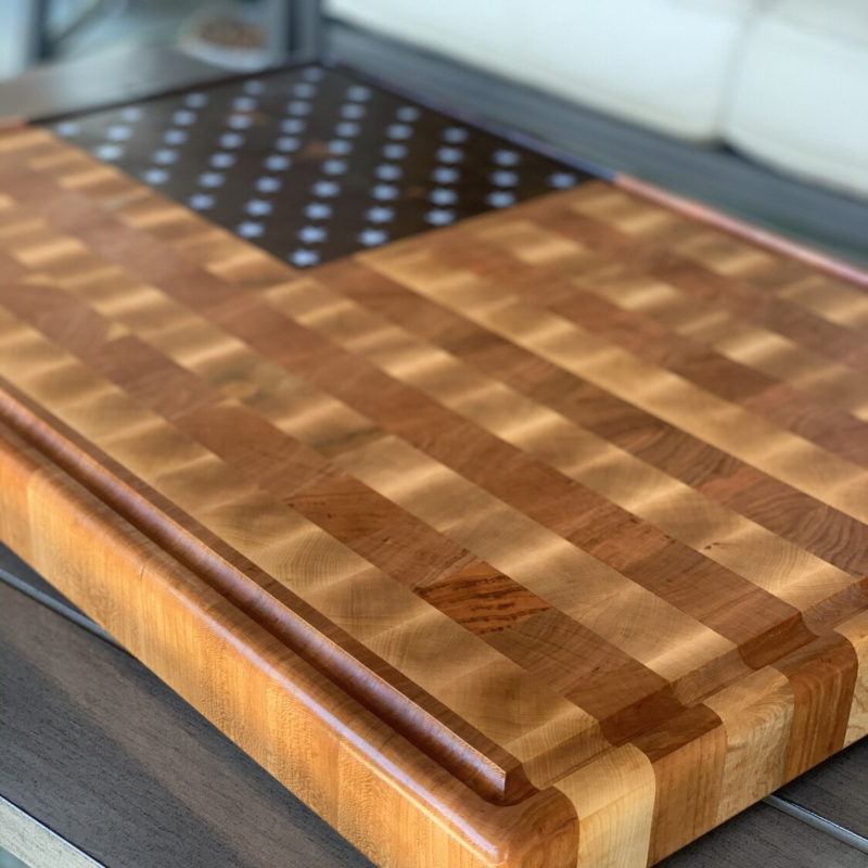 American Flag kitchen cutting board bbq