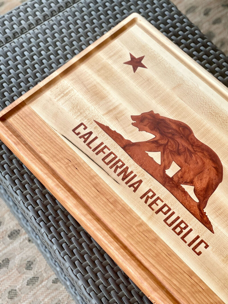 RoseWood Block & Co custom cutting California wood cutting board. California cutting block